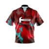 Hammer Bloody Teal Quick Ship CoolWick Sash Zip Bowling Jersey
