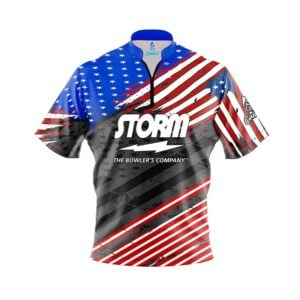 Storm Old Glory '24 Quick Ship CoolWick Sash Zip Bowling Jersey