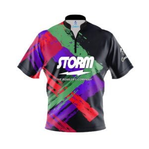 Storm Stacker Quick Ship CoolWick Sash Zip Bowling Jersey
