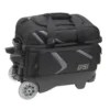 BSI Prime 2 Ball Double Roller Black Charcoal Bowling Bag - Image 3