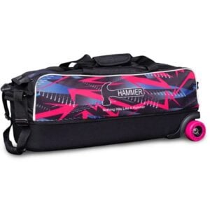 Hammer Pink Arrows Dye Sub Triple 3 Ball Tote Bowling Bag