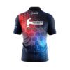 Hammer Grunge Sport Hex Quick Ship CoolWick Sash Zip Bowling Jersey - Image 2