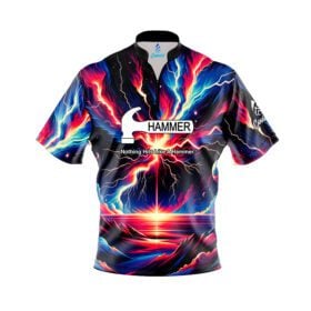 Hammer Strikes Quick Ship CoolWick Sash Zip Bowling Jersey