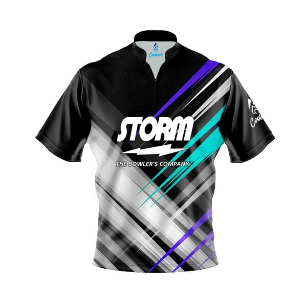 Storm NFS Quick Ship CoolWick Sash Zip Bowling Jersey
