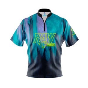 Hammer Raw Black Purple Teal Fast Track CoolWick Bowling Jersey