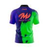 Motiv Green Purple Venom Fast Track CoolWick Bowling Jersey - Image 2