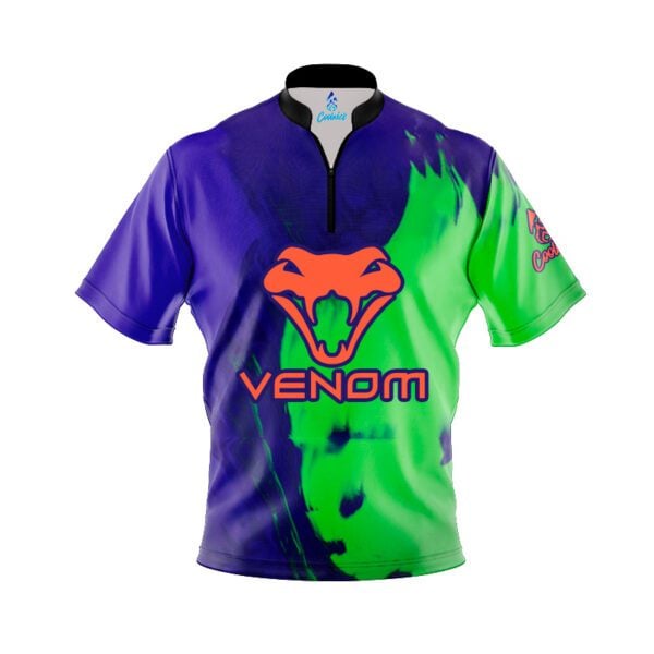 Motiv Green Purple Venom Fast Track CoolWick Bowling Jersey