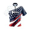 Hammer American Sport Wave Quick Ship CoolWick Sash Zip Bowling Jersey