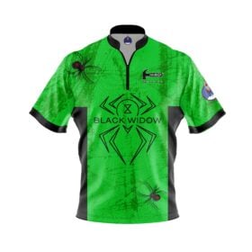 Hammer Black Widow Toxin Green Grunge Xpress Ship Rocket Bowling Jersey
