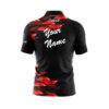 Red Luxury Strikes Fast Track CoolWick Bowling Jersey - Image 3