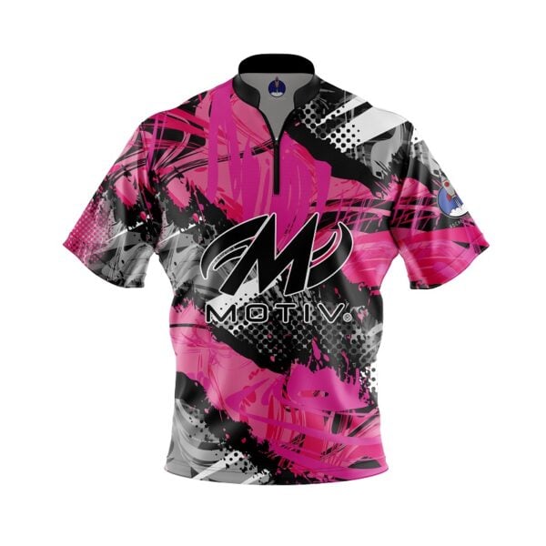 Motiv Pink Sport Grunge Xpress Ship Rocket Bowling Jersey
