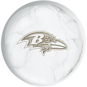 OTB NFL Baltimore Ravens White Marble Bowling Ball