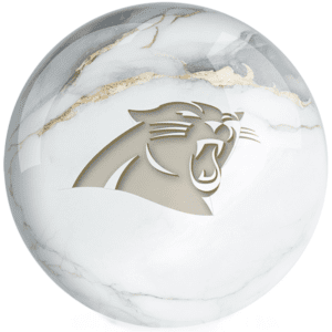 OTB NFL Carolina Panthers White Marble Bowling Ball