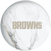 OTB NFL Cleveland Browns White Marble Bowling Ball - Image 2
