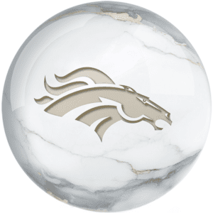 OTB NFL Denver Broncos White Marble Bowling Ball