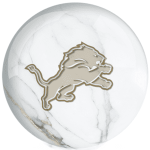 OTB NFL Detroit Lions White Marble Bowling Ball