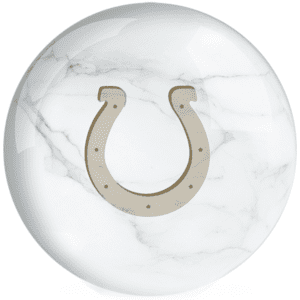 OTB NFL Indianapolis Colts White Marble Bowling Ball