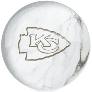 OTB NFL Kansas City Chiefs White Marble Bowling Ball