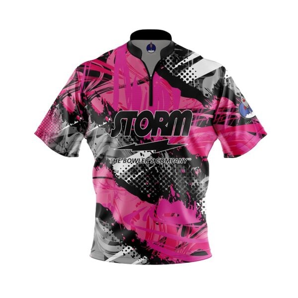 Storm Pink Sport Grunge Xpress Ship Rocket Bowling Jersey