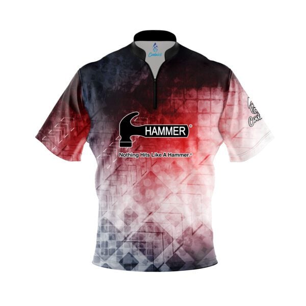 Hammer Enigma Quick Ship CoolWick Sash Zip Bowling Jersey