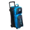 KR Strikeforce Konvoy 3 Ball Triple Roller Black Caribbean Blue Bowling Bag - Image 2