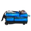 KR Strikeforce Konvoy 3 Ball Triple Roller Black Caribbean Blue Bowling Bag - Image 3
