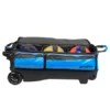 KR Strikeforce Konvoy 3 Ball Triple Roller Black Caribbean Blue Bowling Bag - Image 4
