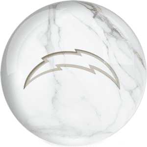 OTB NFL Los Angeles Chargers White Marble Bowling Ball