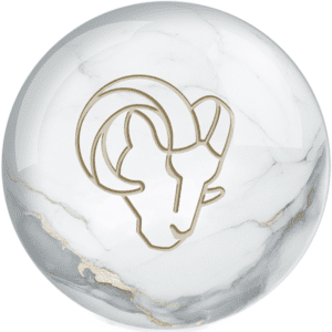 OTB NFL Los Angeles Rams White Marble Bowling Ball