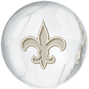 OTB NFL New Orleans Saints White Marble Bowling Ball