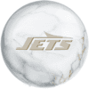 OTB NFL New York Jets White Marble Bowling Ball - Image 2