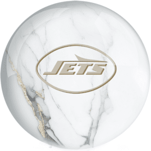 OTB NFL New York Jets White Marble Bowling Ball