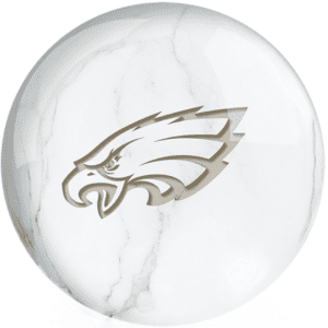 OTB NFL Philadelphia Eagles White Marble Bowling Ball
