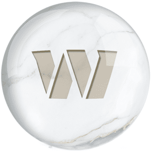 OTB NFL Washington Commanders White Marble Bowling Ball