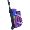 Epic 3 Ball Flash Triple Tote Deluxe Purple Holo With Pouch Bowling Bag - Image 2