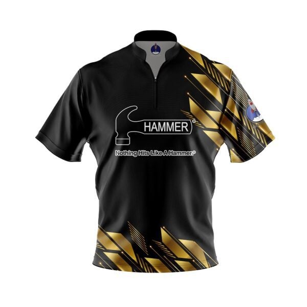 Hammer Gold Lux Xpress Ship Rocket Bowling Jersey