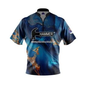 Hammer Gold Blue Melting Pot Xpress Ship Rocket Bowling Jersey