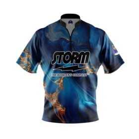 Storm Blue Gold Melting Pot Xpress Ship Rocket Bowling Jersey
