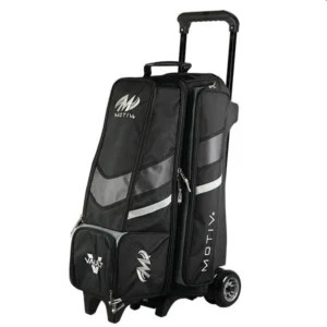 Motiv Vault Inline 4 Ball Roller Black Grey Bowling Bag