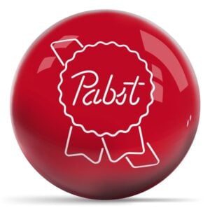 OnTheBall Pabst Logo Red Bowling Ball