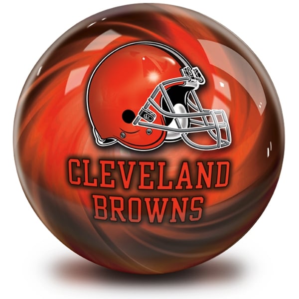 OTB NFL Cleveland Browns Helmet Swirl Bowling Ball
