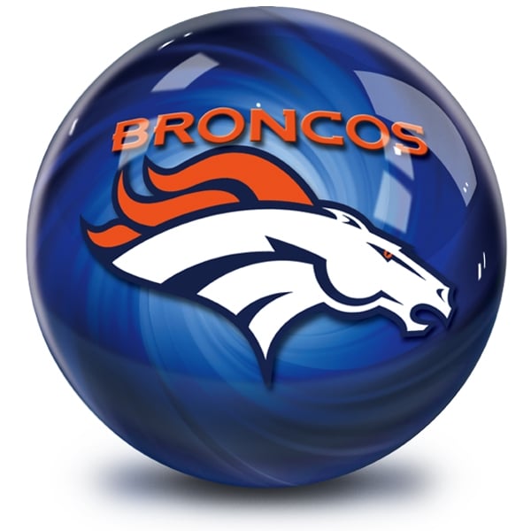OTB NFL Denver Broncos Helmet Swirl Bowling Ball