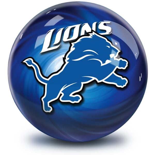 OTB NFL Detroit Lions Helmet Swirl Bowling Ball