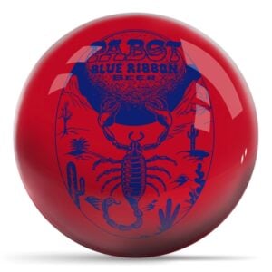 OnTheBall Pabst Beer Scorpion Red Blue Bowling Ball