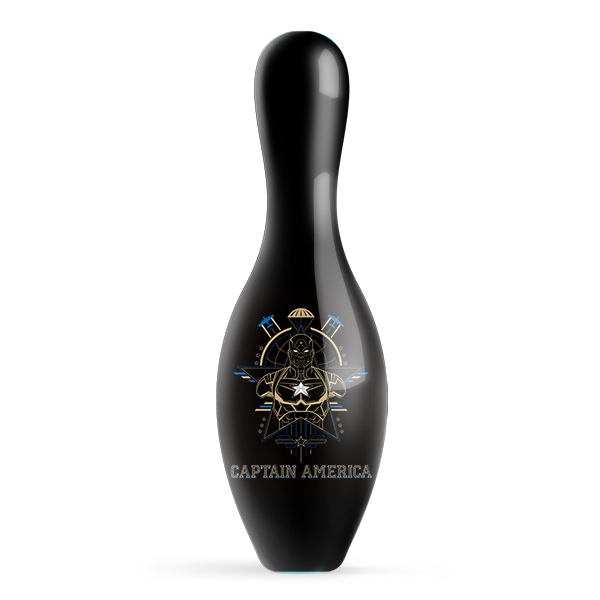 Marvel Avengers Captain America Logos Bowling Pin
