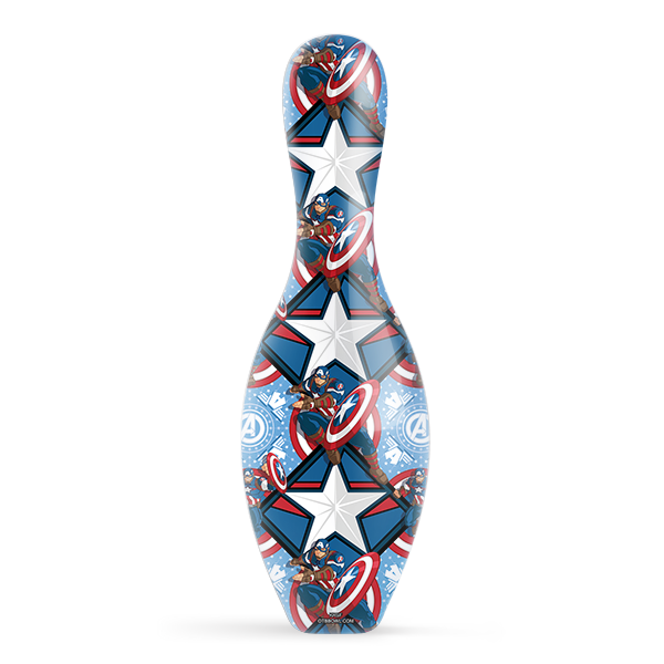 Marvel Avengers Captain America Pattern Bowling Pin