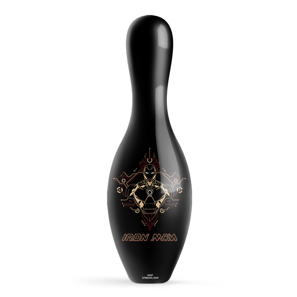 Marvel Avengers Iron Man Logos Bowling Pin