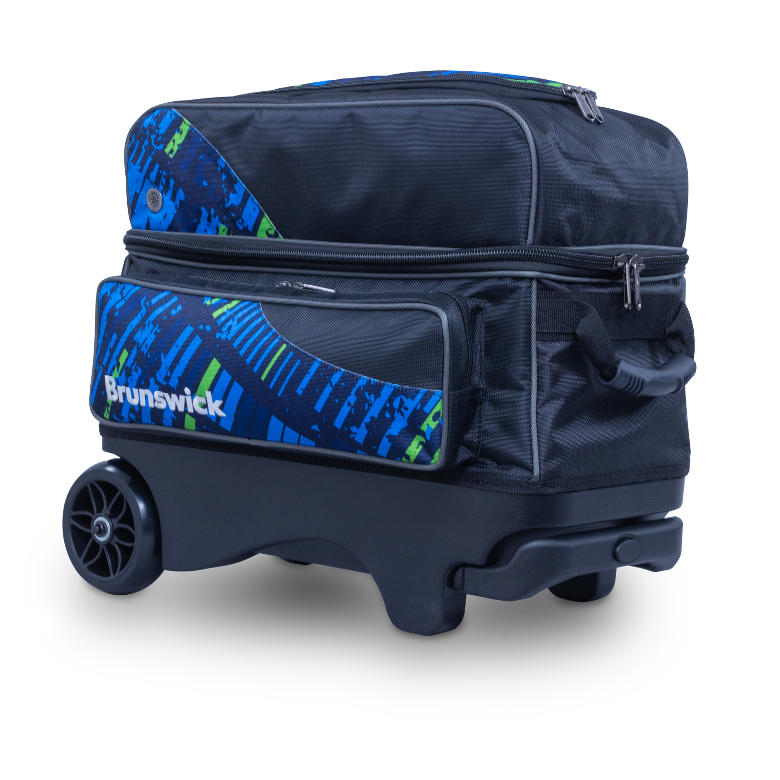 Brunswick Punisher Double 2 Ball Roller Blue Green Bowling Bag