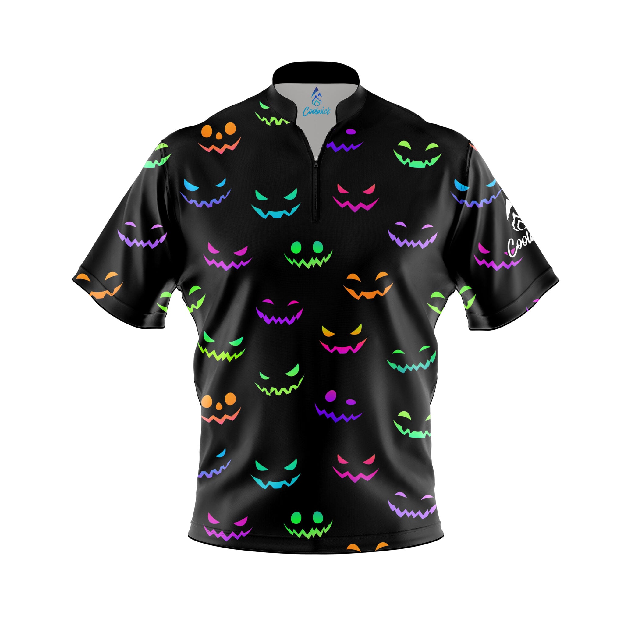 Neon Jack O Lantern Fast Track CoolWick Bowling Jersey