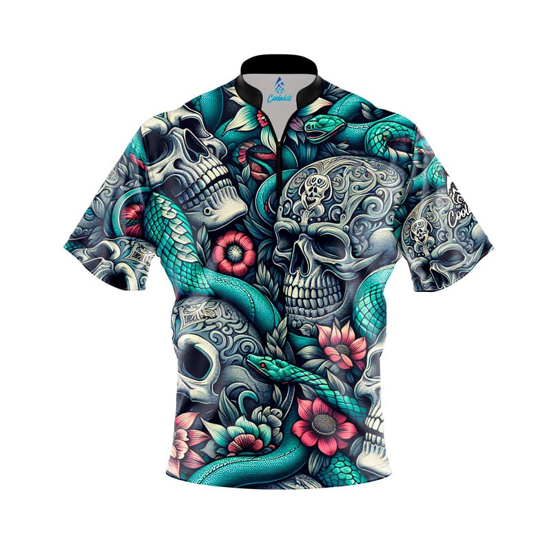 Skull Snakes Fast Track CoolWick Bowling Jersey